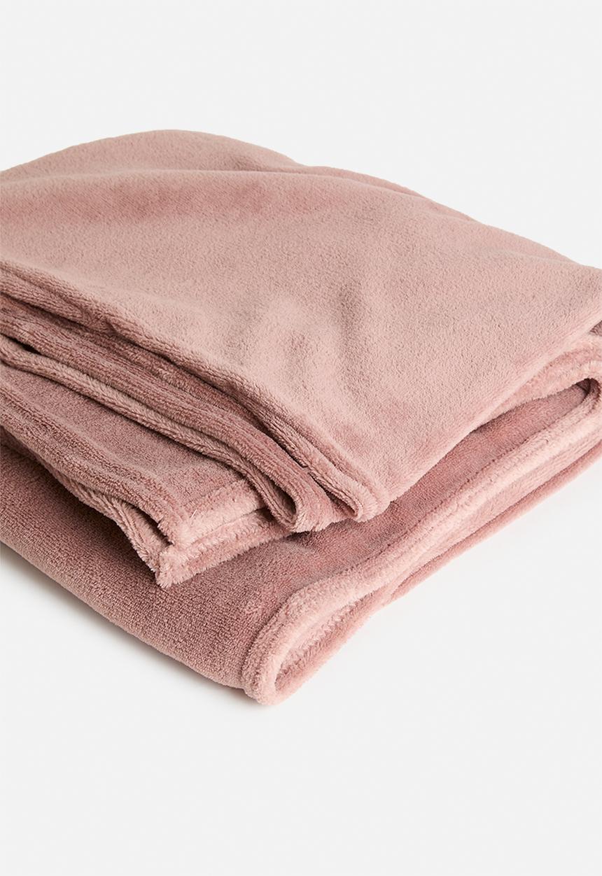 Sixth Floor - Fleece Throw - dusty pink
