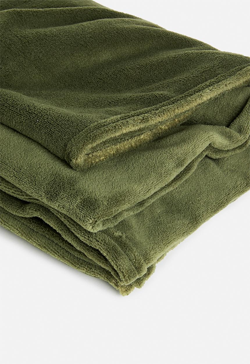 Sixth Floor - Fleece Throw - olive