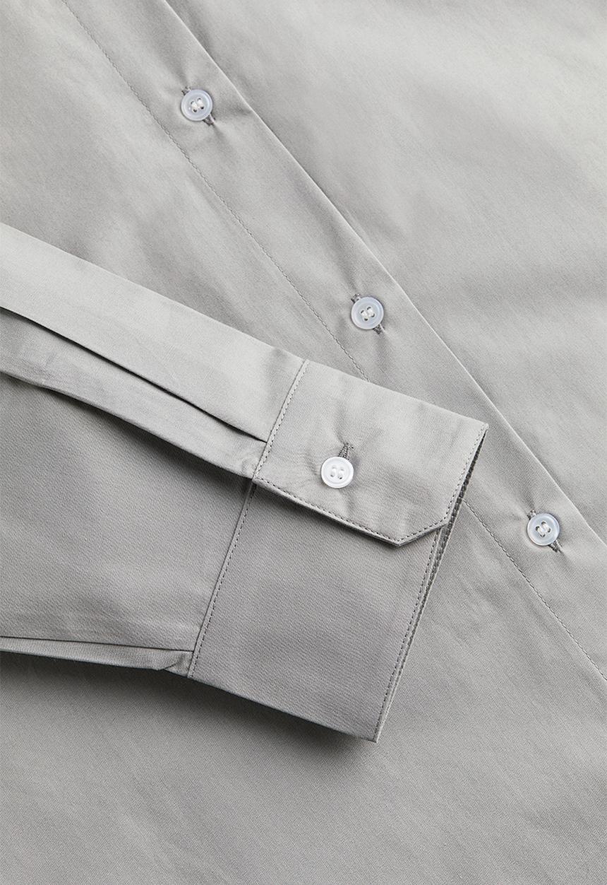 H&M - Oversized poplin shirt - grey