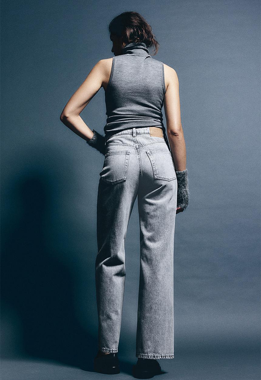 H&M - Wide ultra high jeans - grey