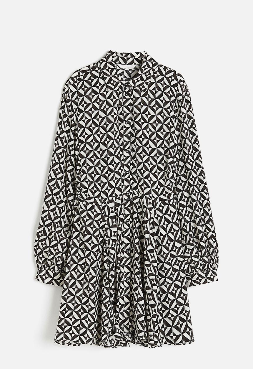 H&M - Crêpe shirt dress - black