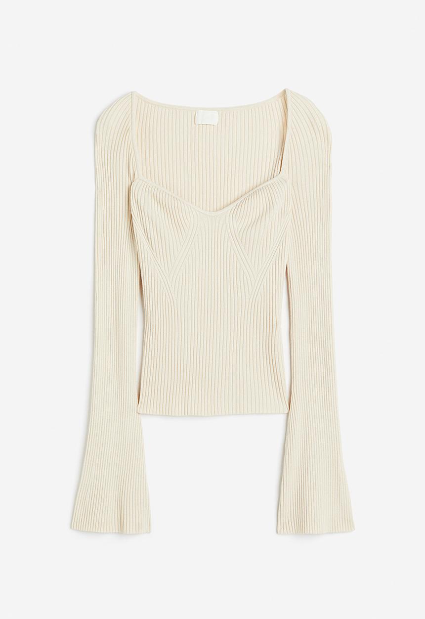 H&M - Rib-knit jumper - light beige