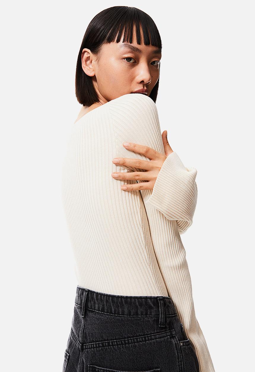 H&M - Rib-knit jumper - light beige