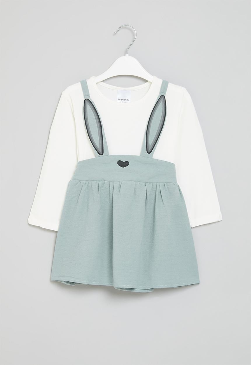 Pop Candy - Faux two piece dress - green