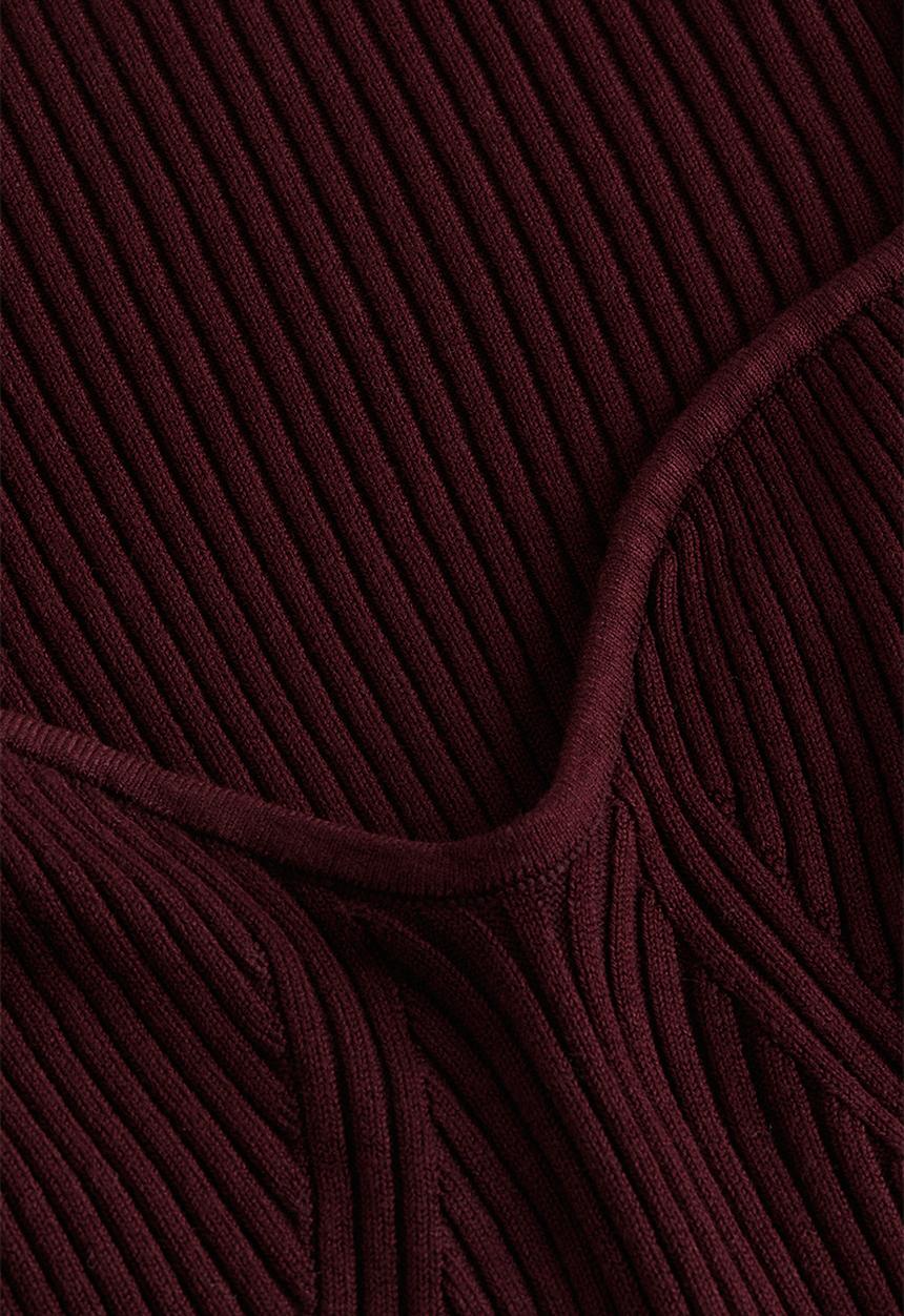 H&M - Rib-knit jumper - burgundy