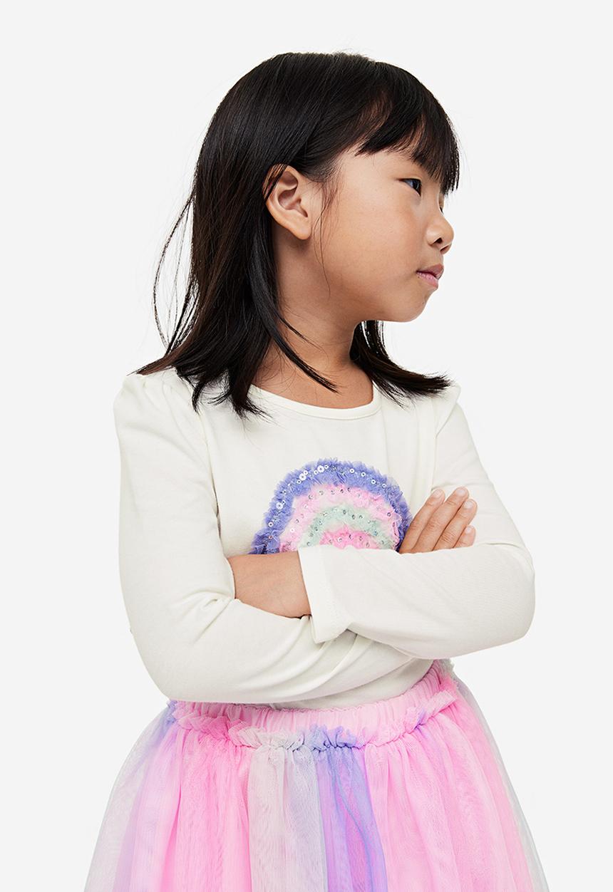 H&M - 2 Piece top and skirt set - white/rainbow