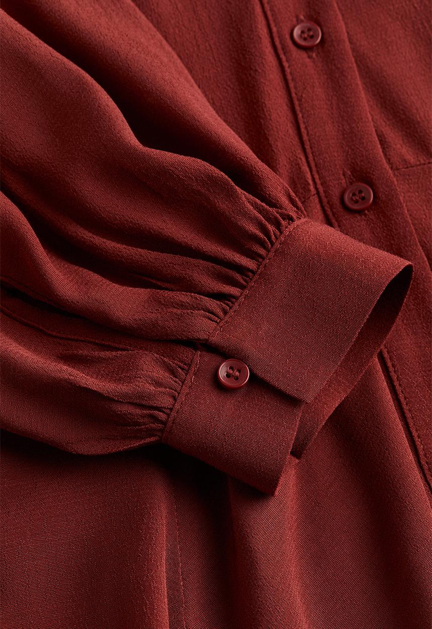 H&M - Crêpe shirt dress - red