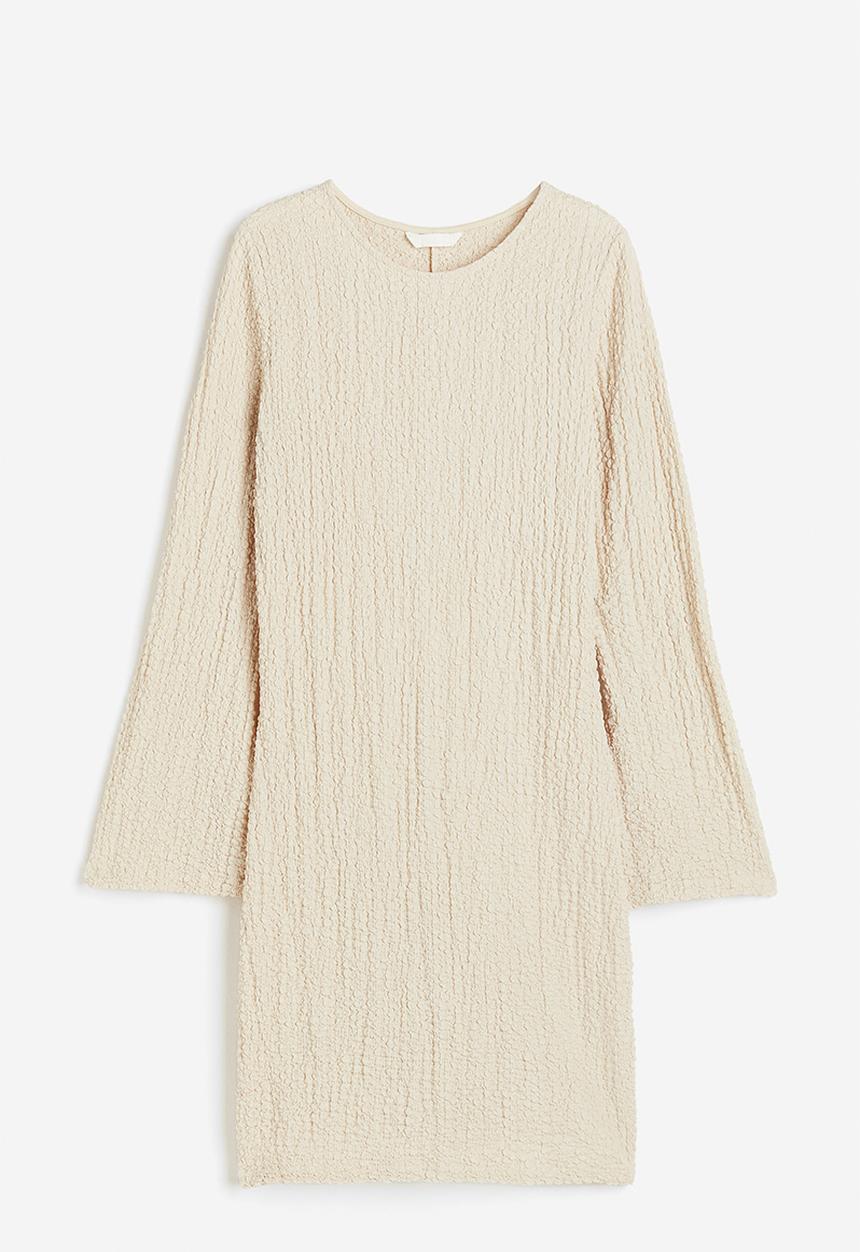 H&M - Textured jersey dress - light beige
