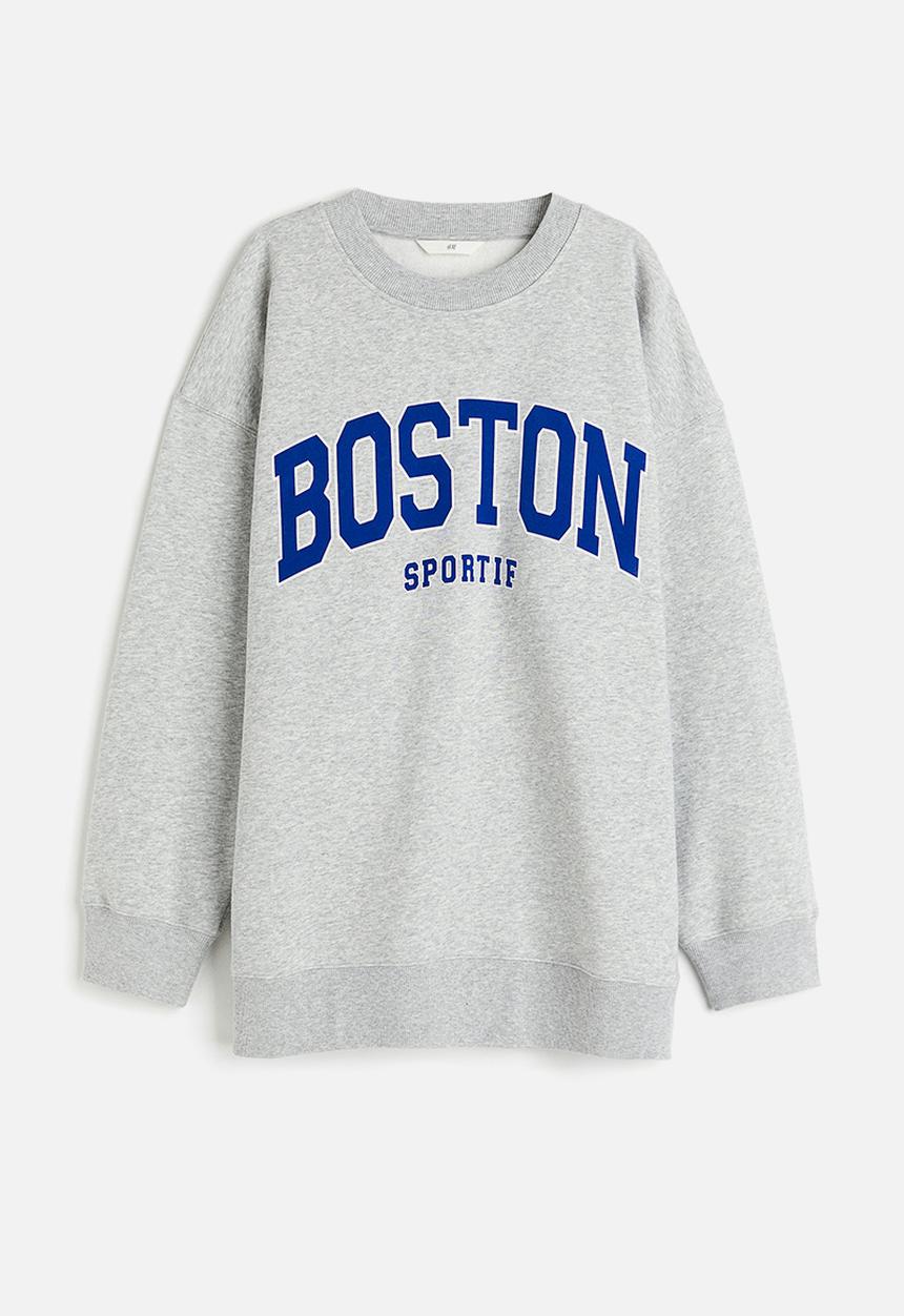 H&M - Printed sweatshirt - light grey marl/boston