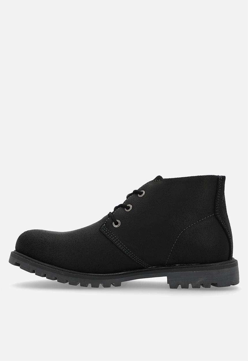 JEEP - Leather desert chukka boot - black