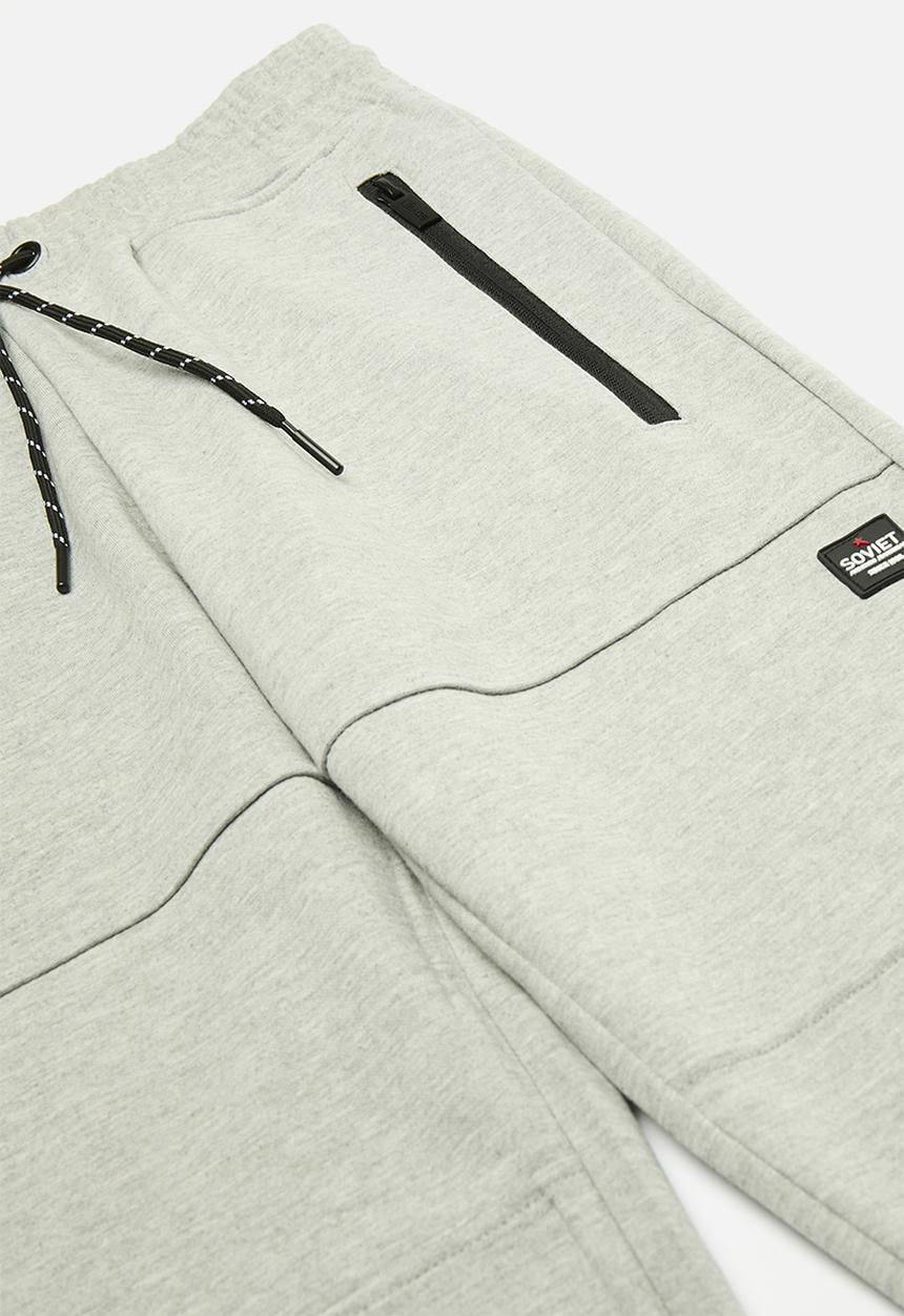 SOVIET - Track pants - grey melange