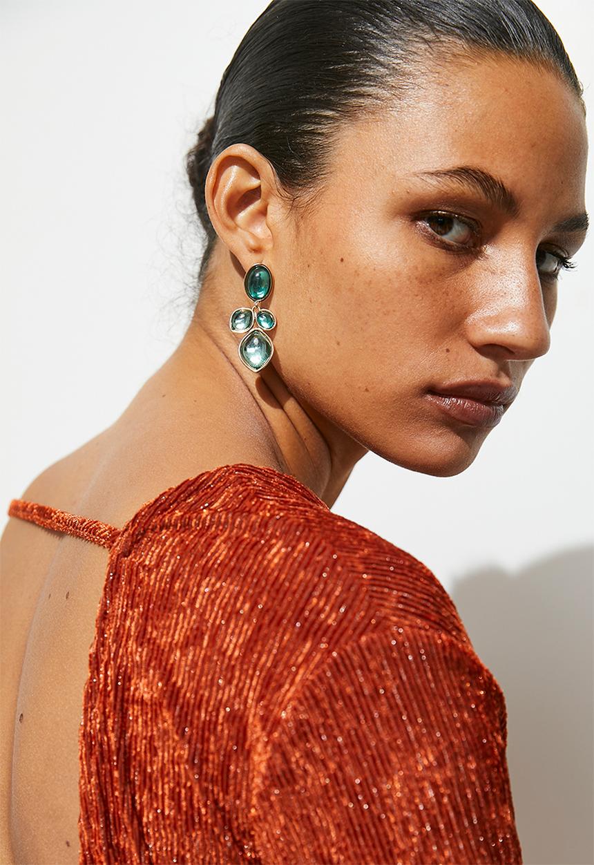 Superbalist - Tania statement earring - green