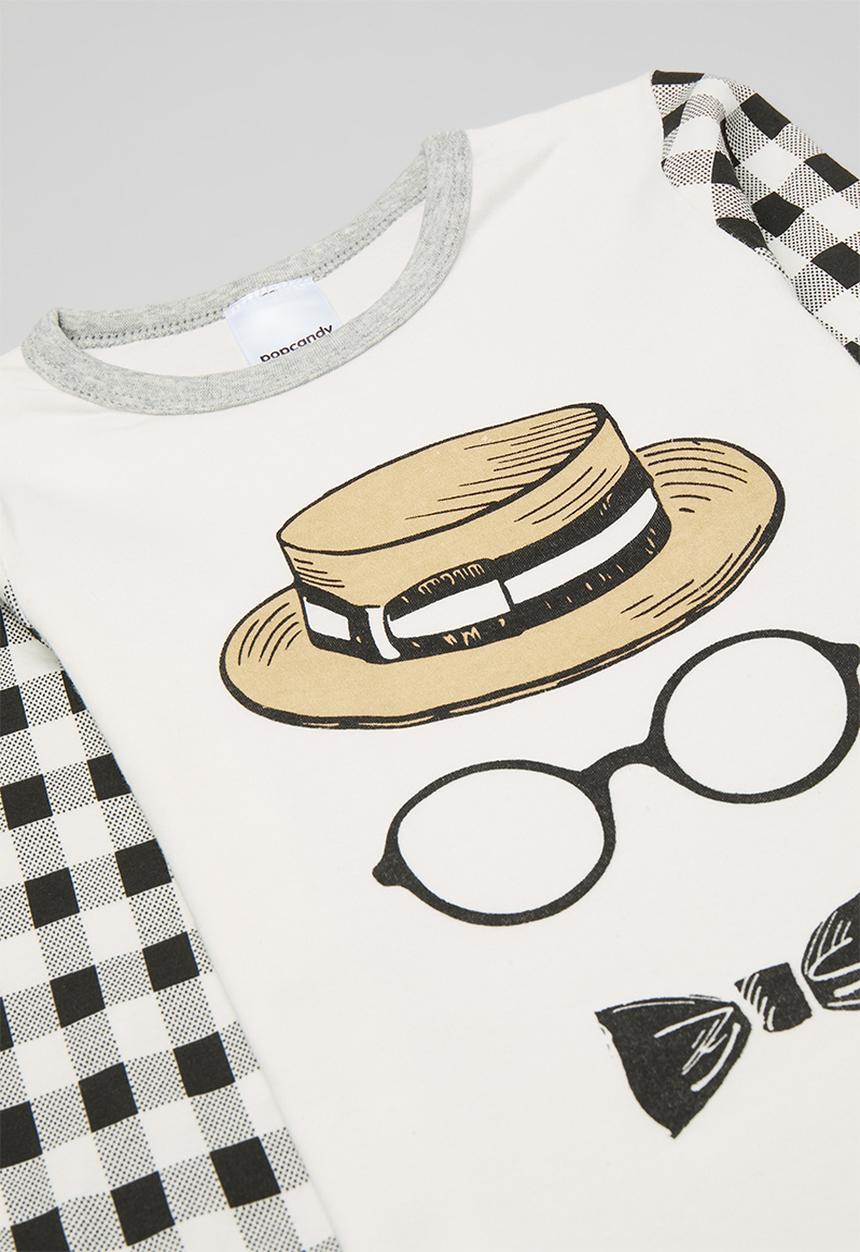 Pop Candy - Check pj set - black & white