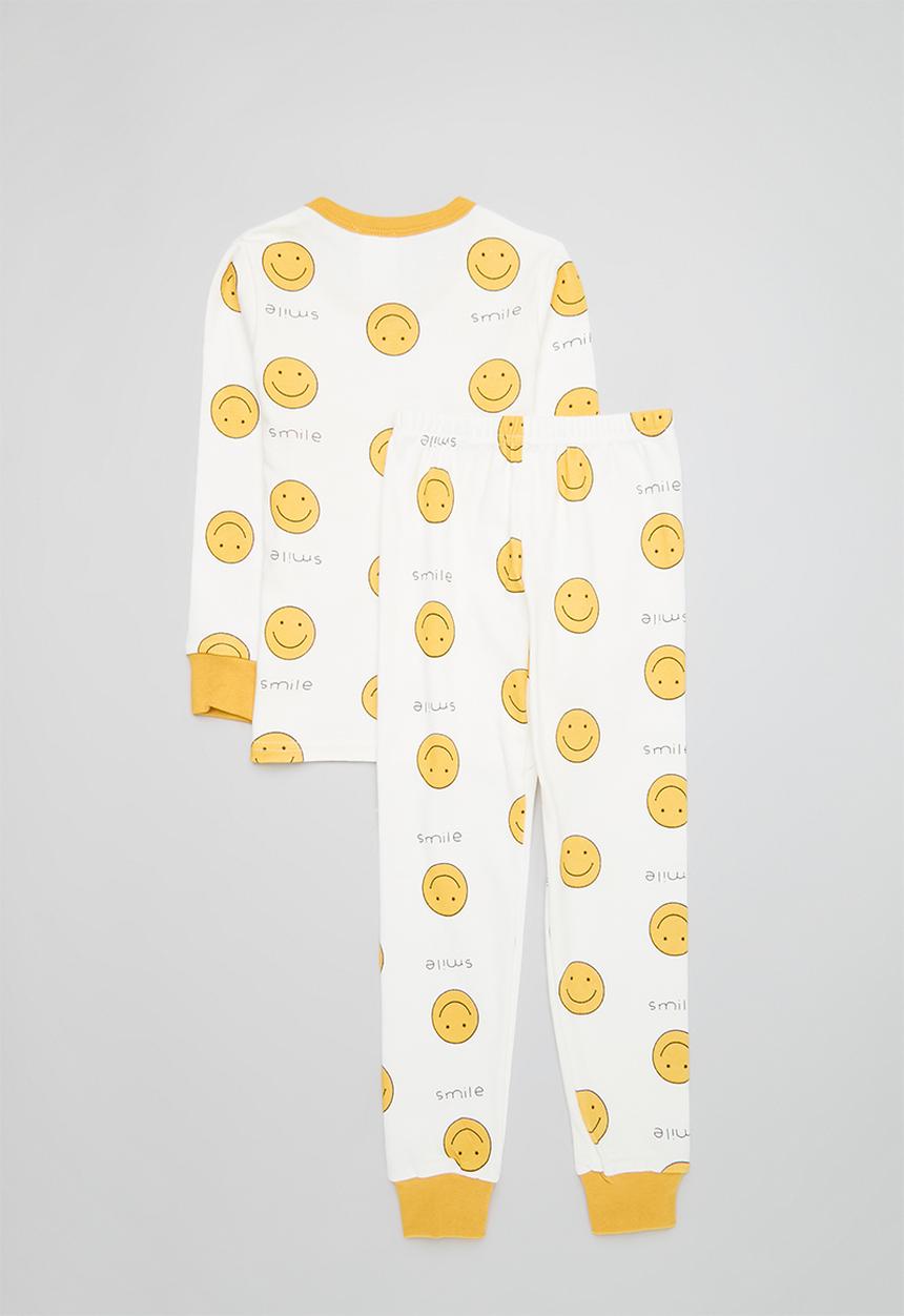 Pop Candy - Smiley pj set - yellow & white