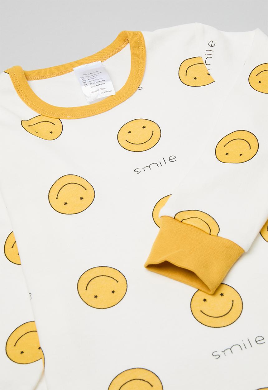 Pop Candy - Smiley pj set - yellow & white