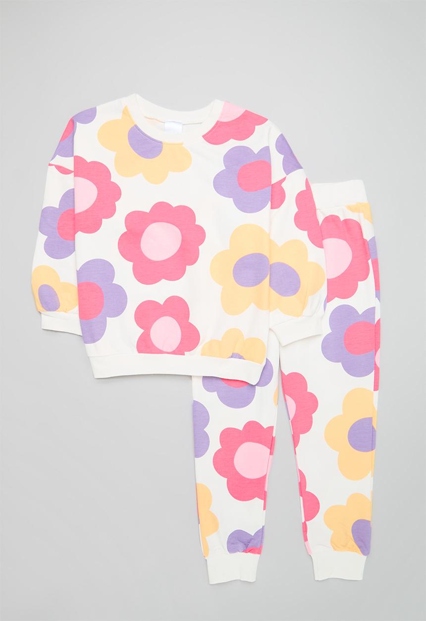 Pop Candy - Floral sweat top & pants set - multi