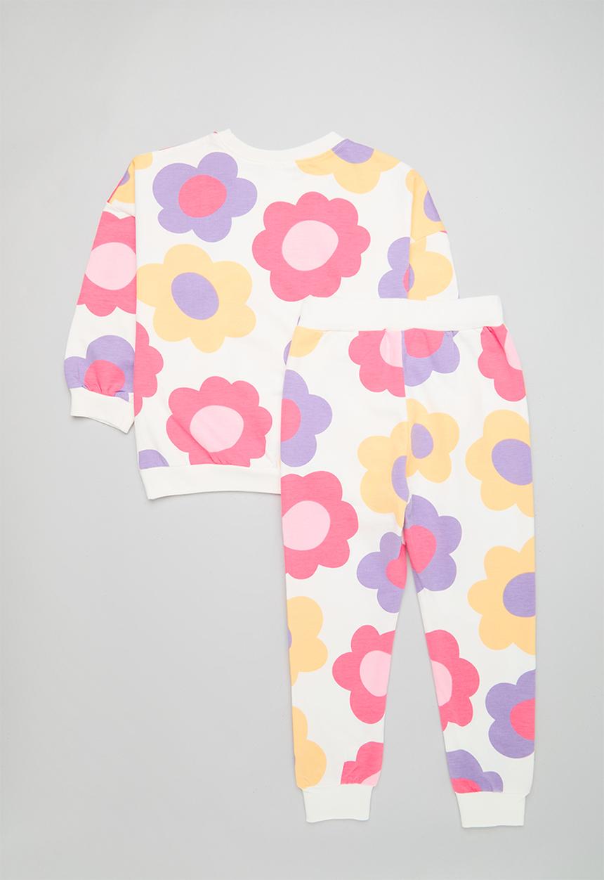 Pop Candy - Floral sweat top & pants set - multi