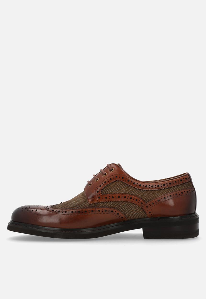 POLO - Herringbone Gibson Lace Up - Tan