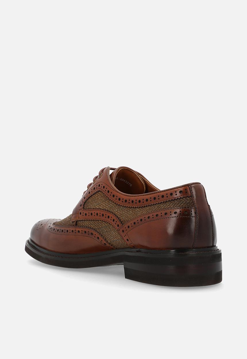 POLO - Herringbone Gibson Lace Up - Tan