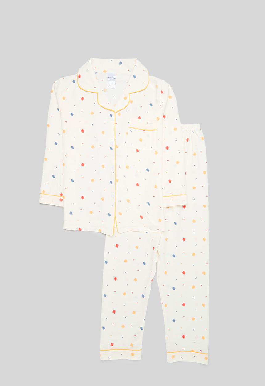 Pop Candy - Polka dot pj set - ecru