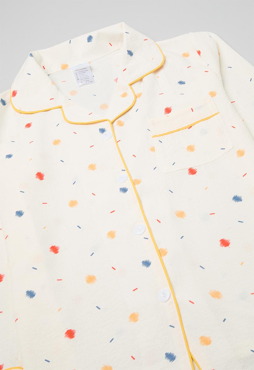 Pop Candy - Polka dot pj set - ecru