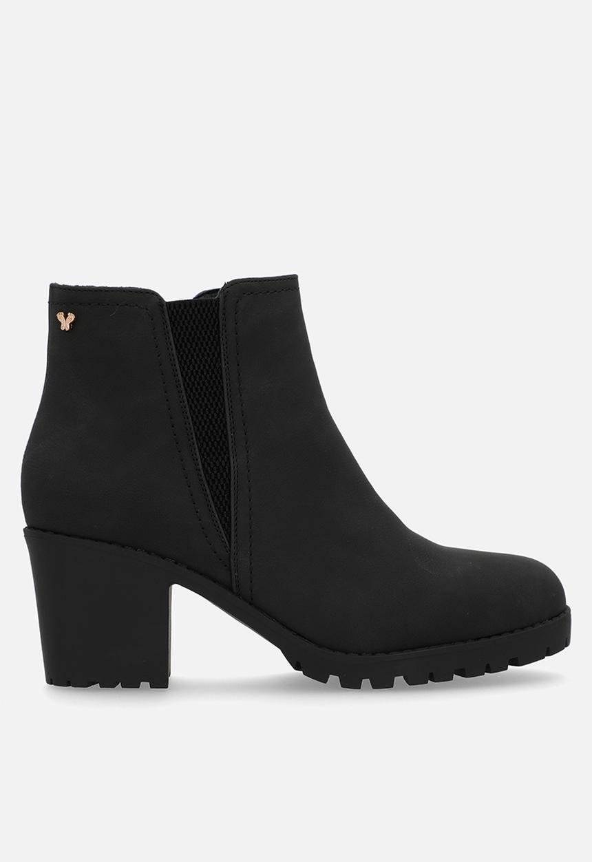 Butterfly Feet - Esther 4 block heel boot - black