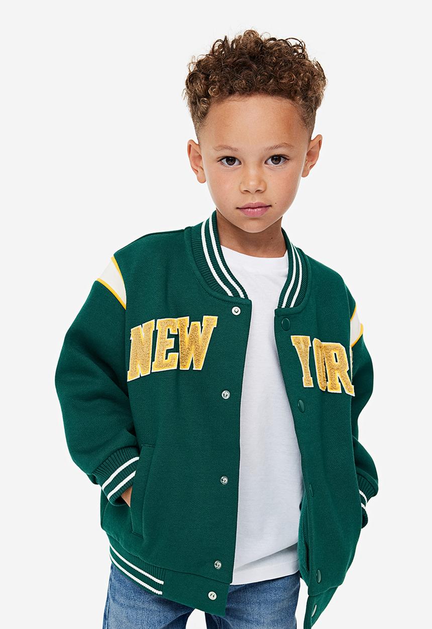 H&M - Oversized baseball jacket - green