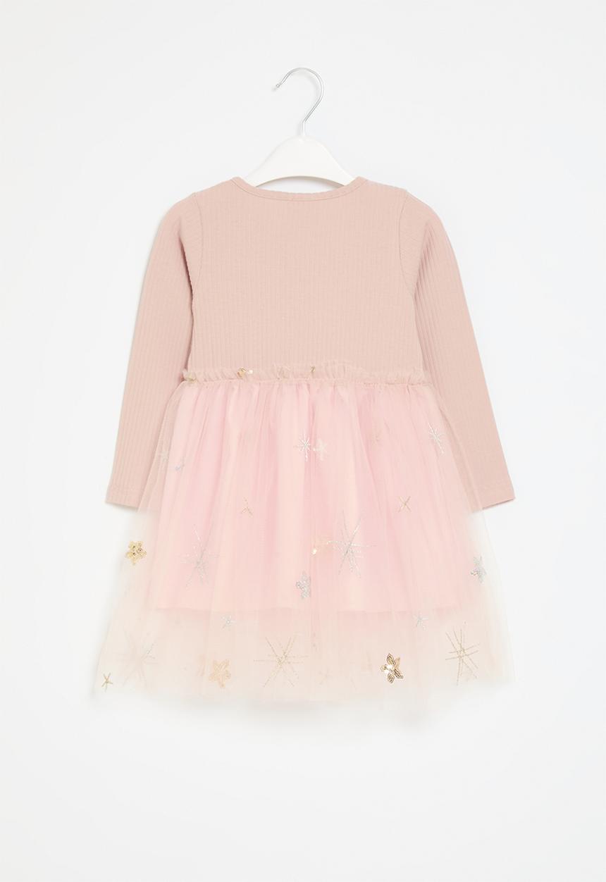 Pop Candy - Bow décor mesh dress - pink