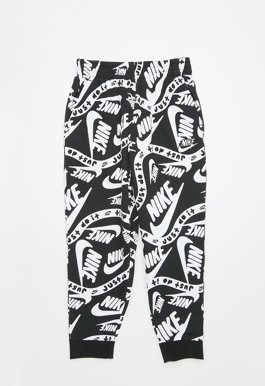 Nike - Nike all-over print joggers - black
