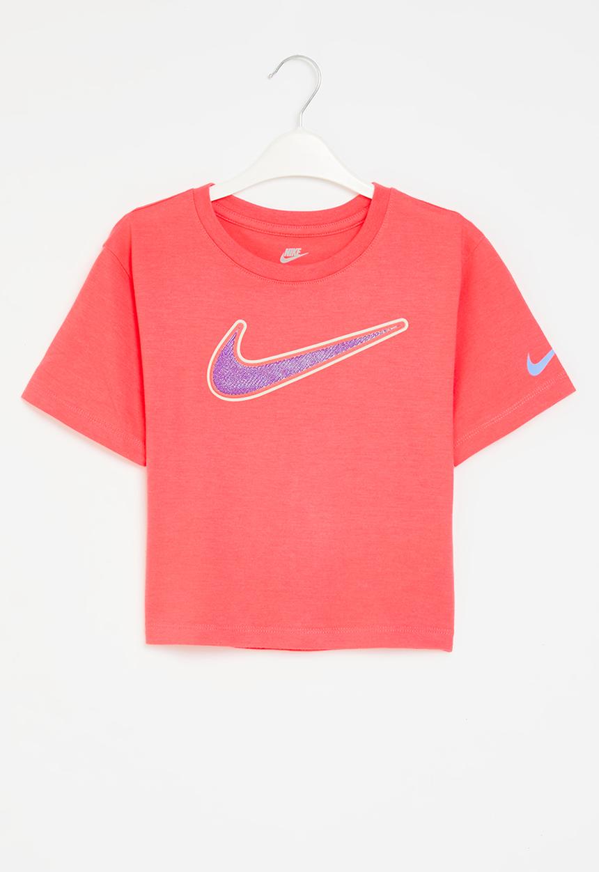Nike - Nike swoosh varsity outline tee - ember glow