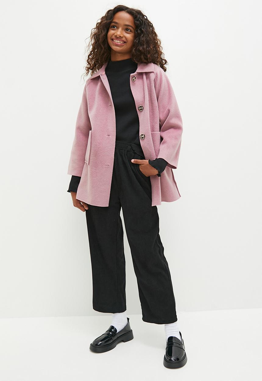 Pop Candy - Reglan sleeve woolen coat - pink