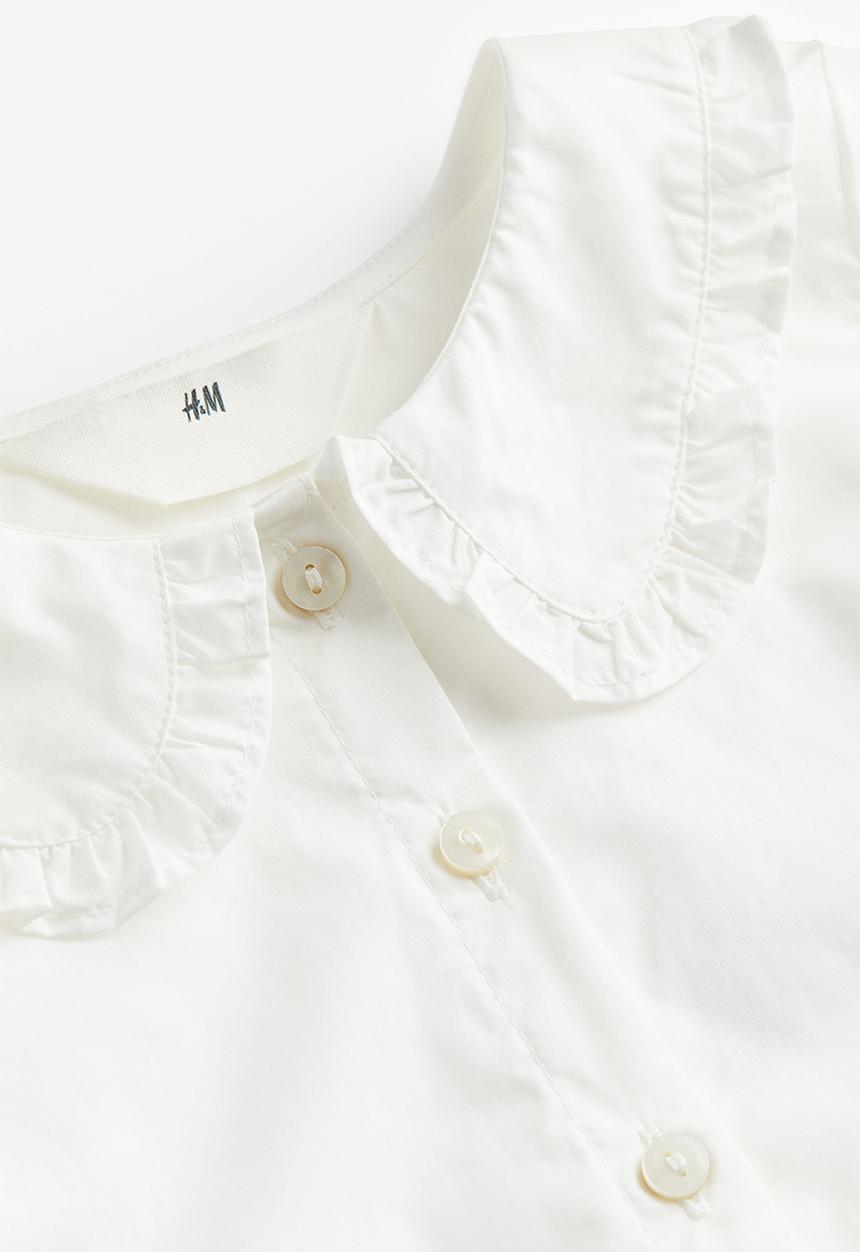 H&M - Collared blouse - white