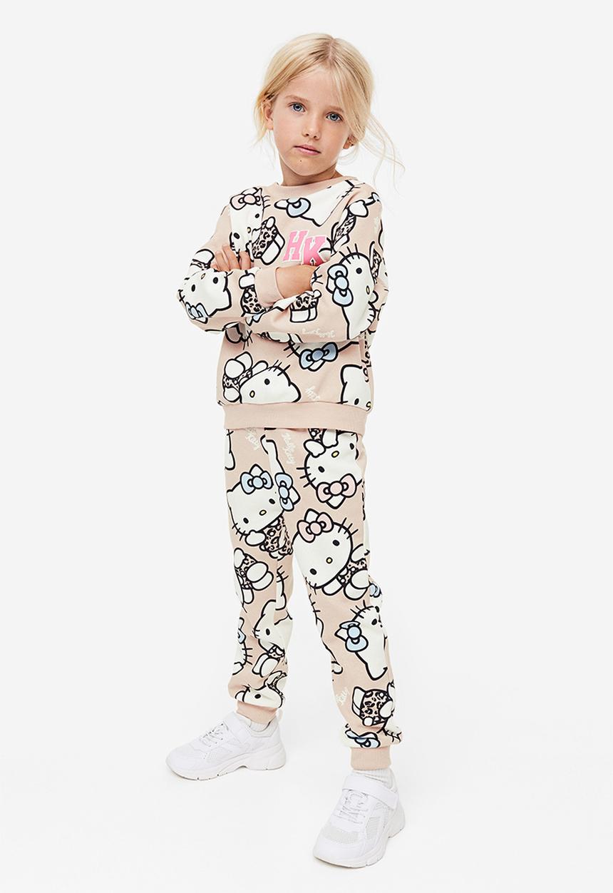 H&M - Printed joggers - beige 