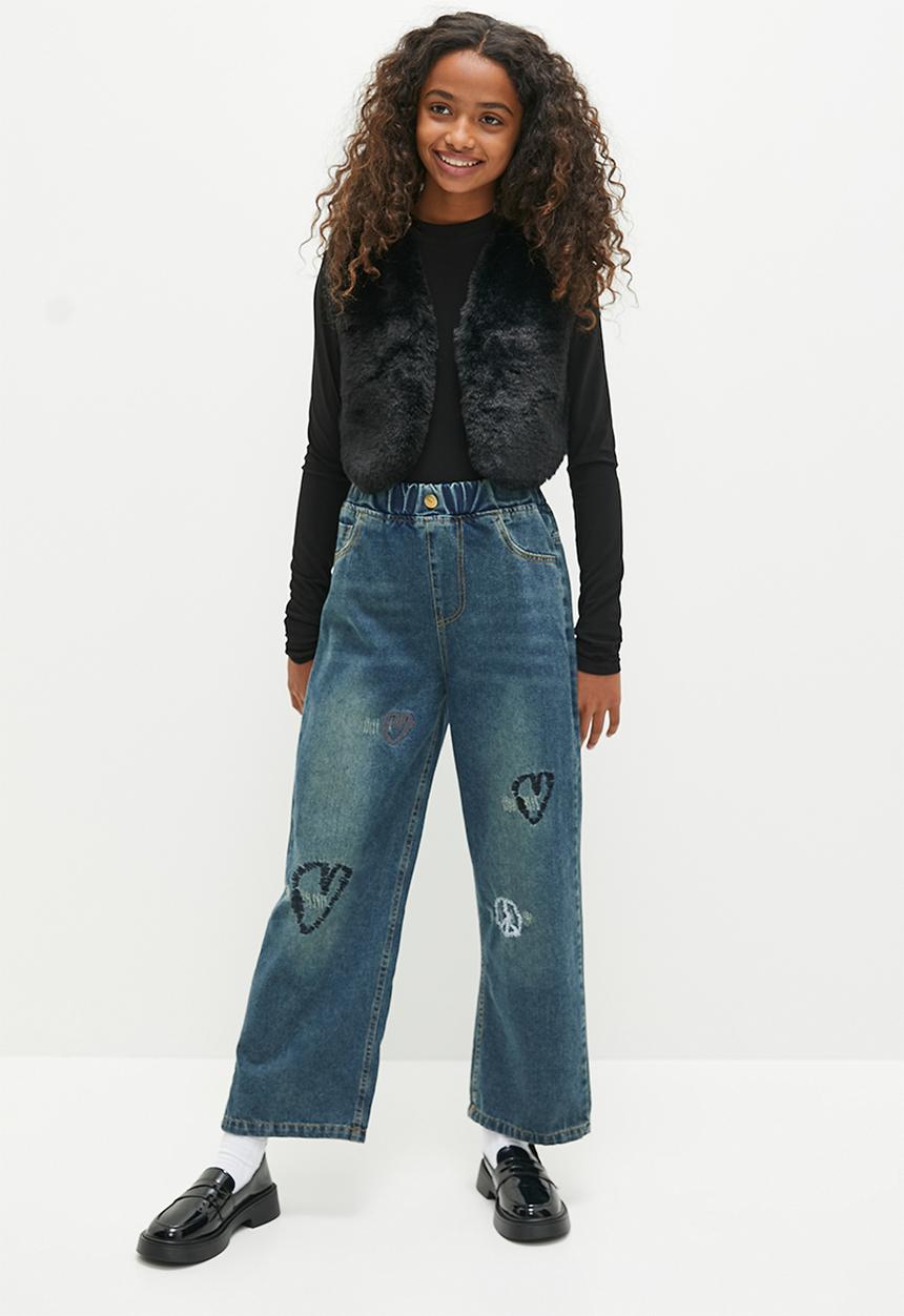 Pop Candy - Faux fur gilet - black