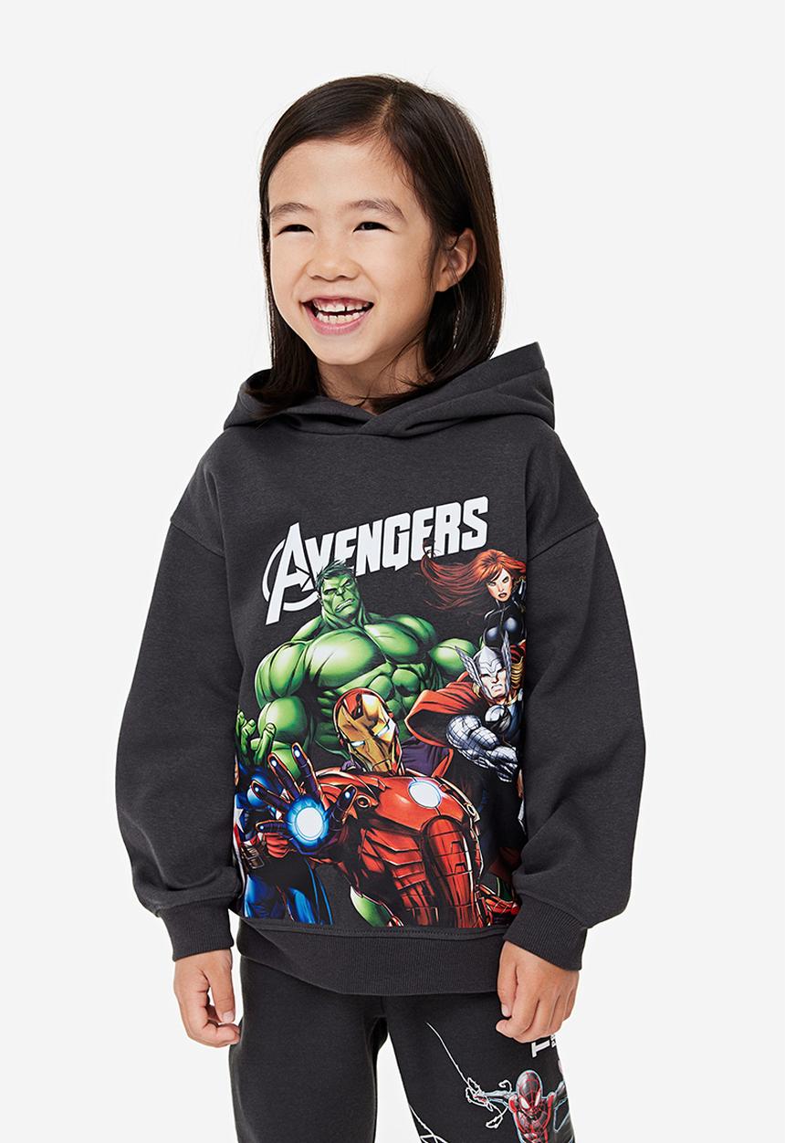 H&M - Printed hoodie - grey