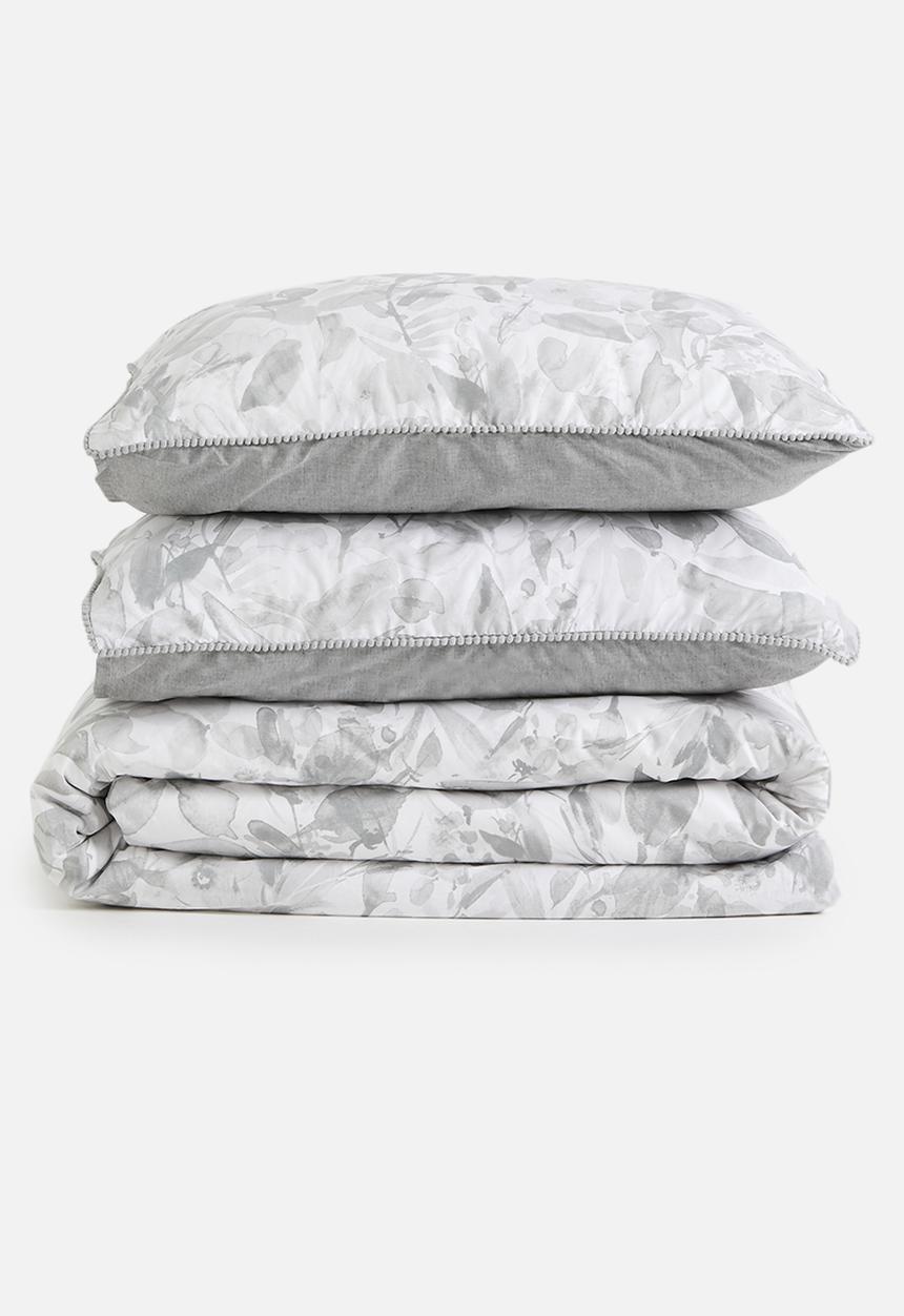 Horrockses - Floral Mist Duvet Cover - grey