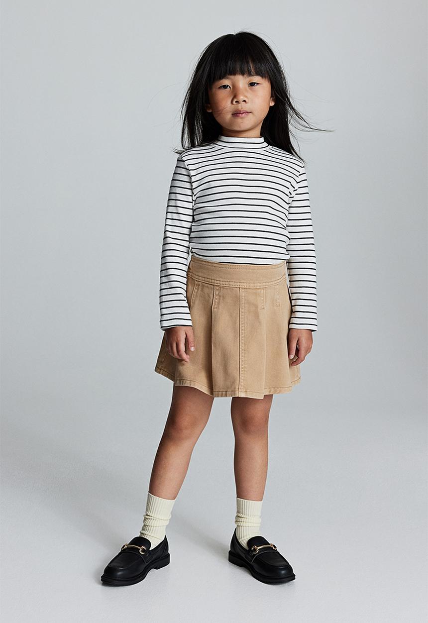 H&M - 2-pack polo-neck tops - white & pink
