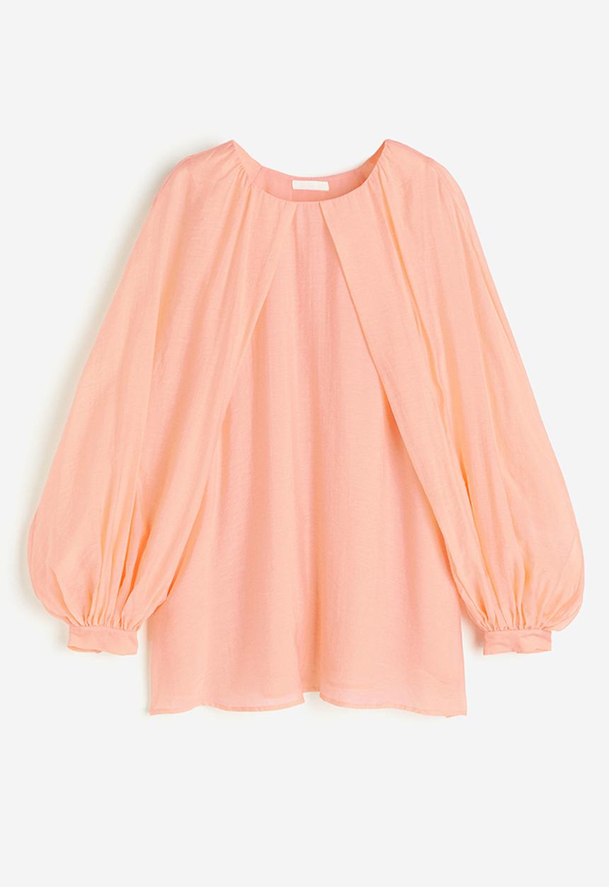 H&M - Voluminous blouse - peach pink 