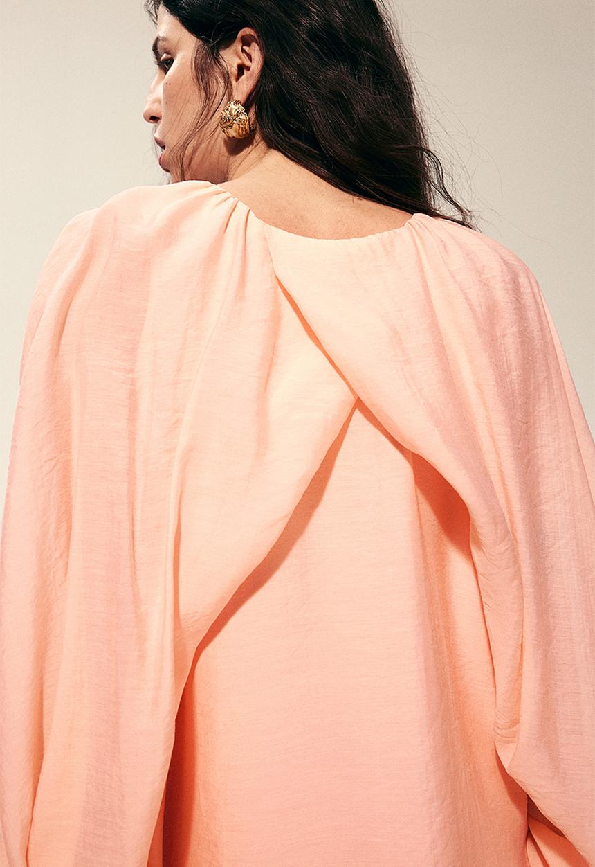 H&M - Voluminous blouse - peach pink 