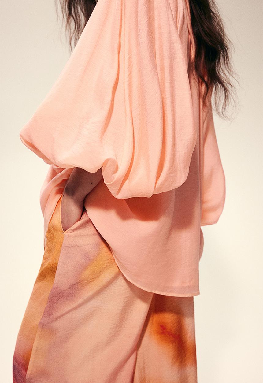 H&M - Voluminous blouse - peach pink 