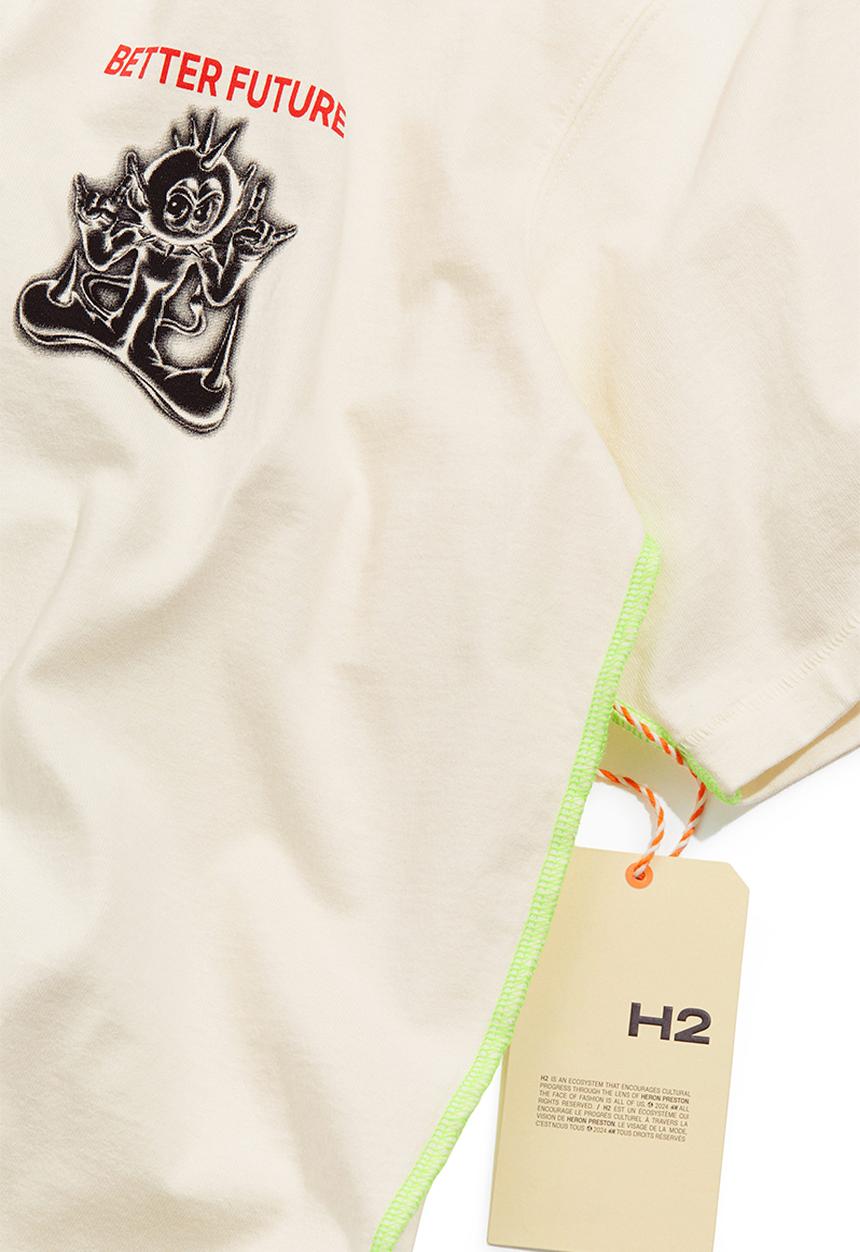H&M - Printed T-shirt - light beige