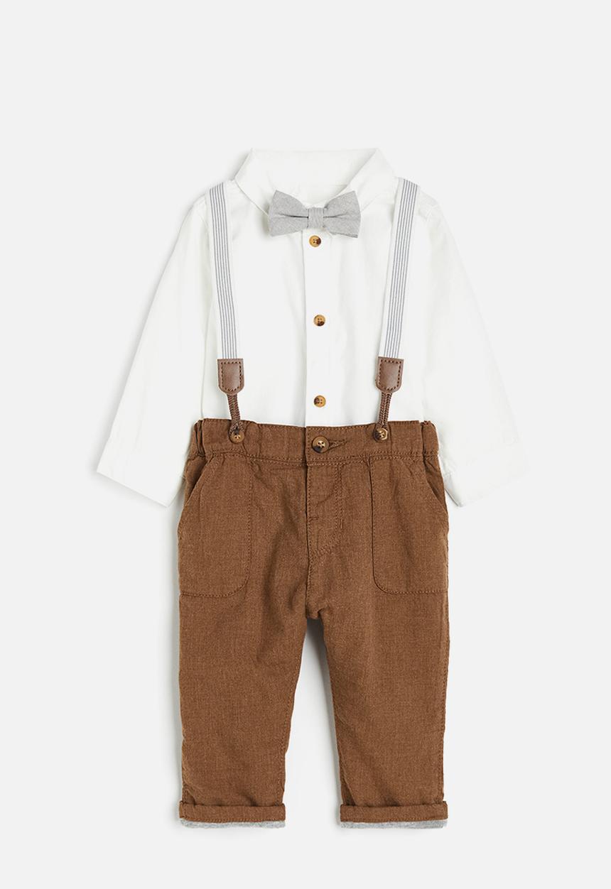 H&M - Dressy set - white & brown