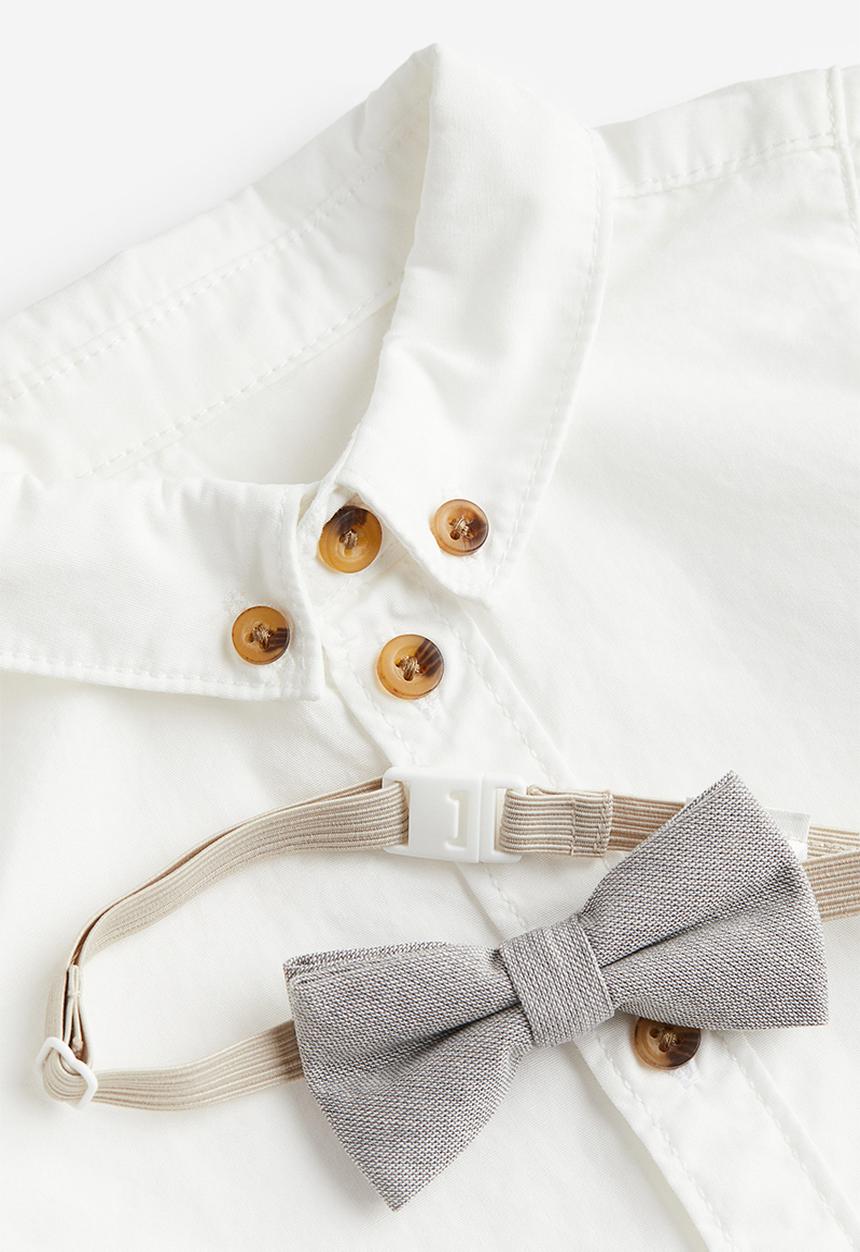 H&M - Dressy set - white & brown
