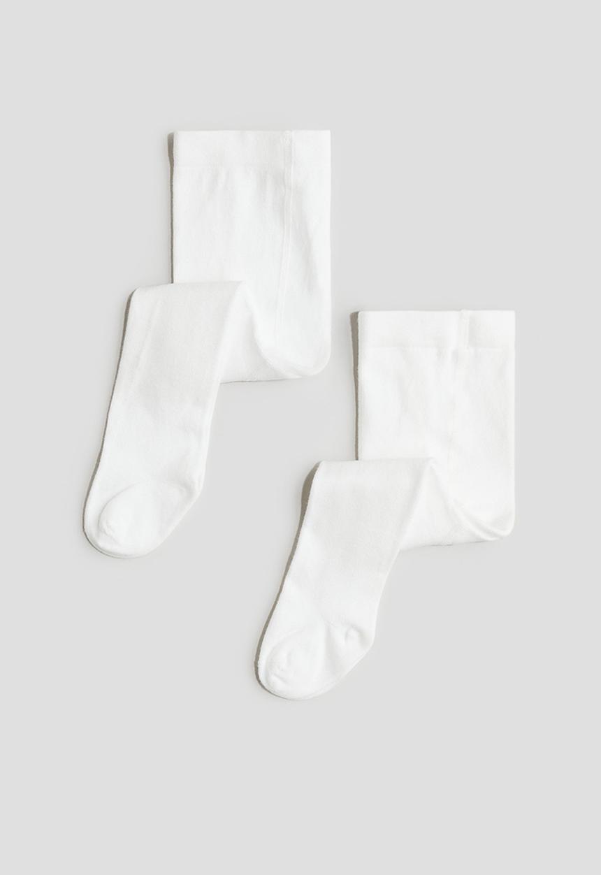H&M - 2- pack tights - white