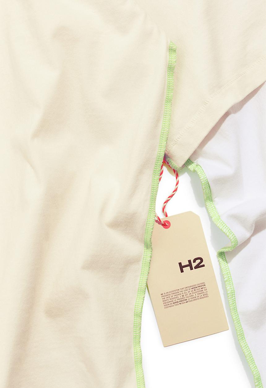 H&M - Double-layered T-shirt - light beige