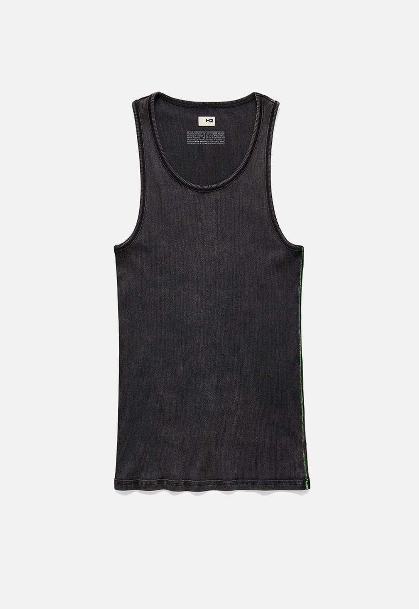H&M - Ribbed vest top - black