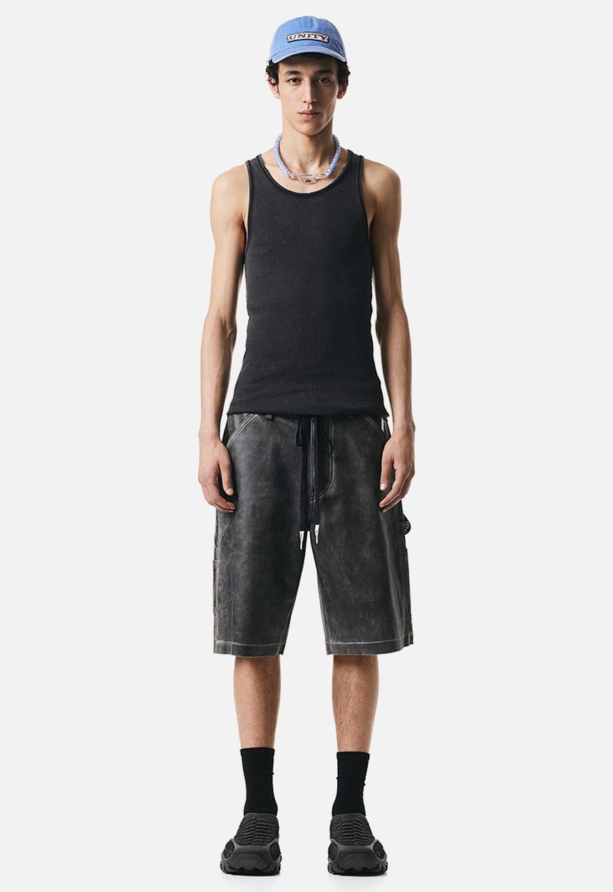 H&M - Ribbed vest top - black