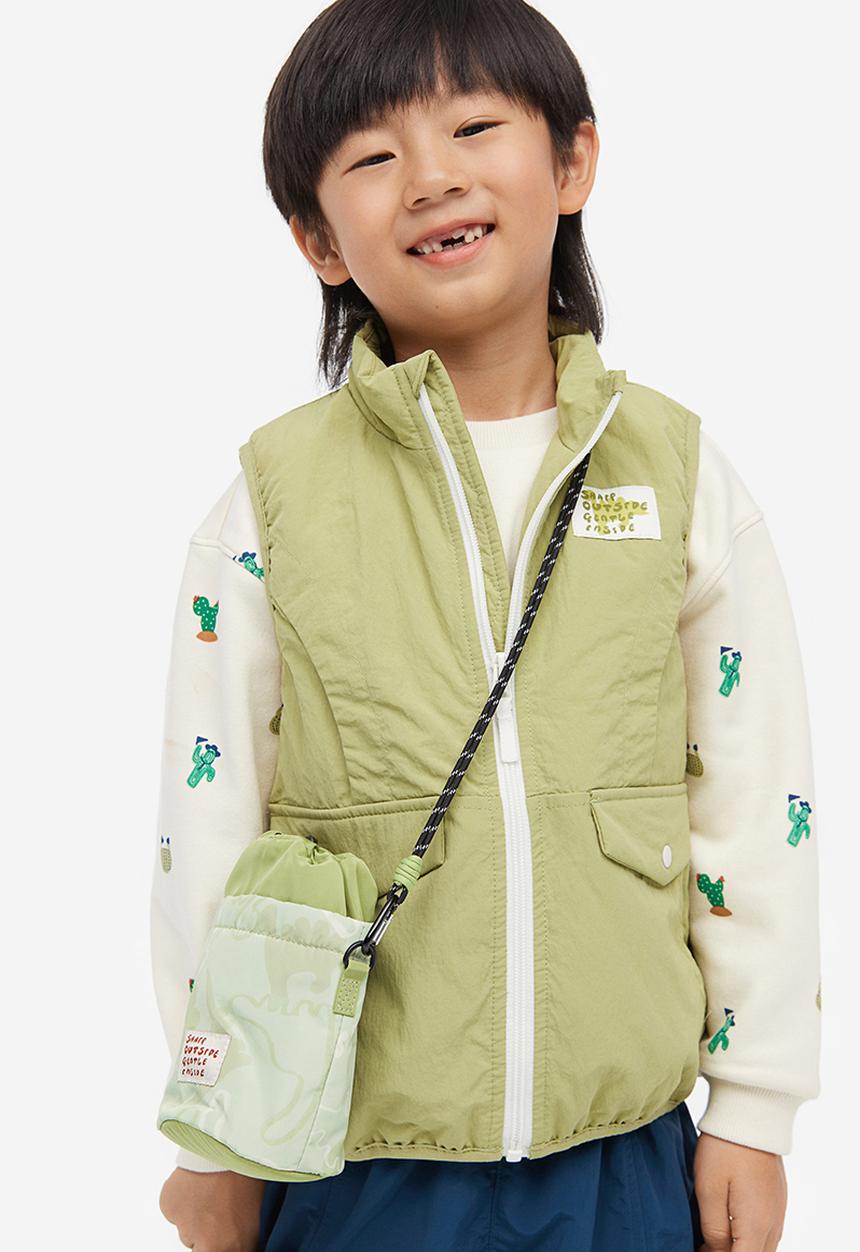 H&M - Printed bucket bag - green