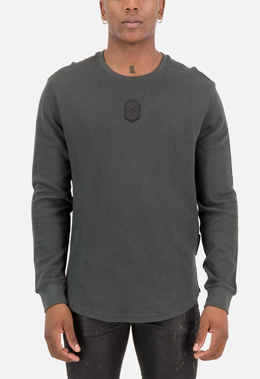 S.P.C.C - Valmont Fashion Regular Fit Long Sleeve Tees - Dark Olive