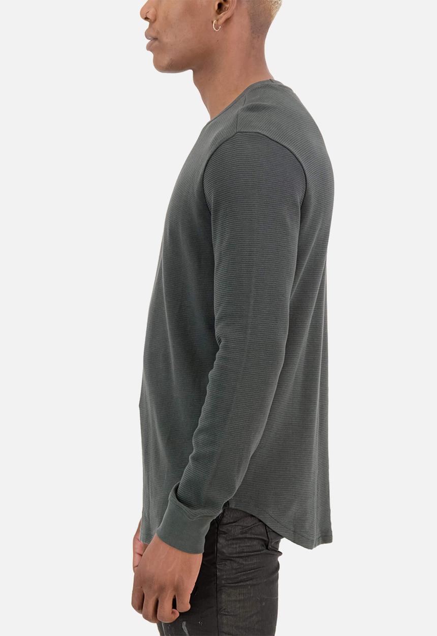S.P.C.C - Valmont Fashion Regular Fit Long Sleeve Tees - Dark Olive